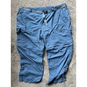 Colombia Omni-Shade Sun Protection Blue Convertible Hiking Cargo Pants Size 54